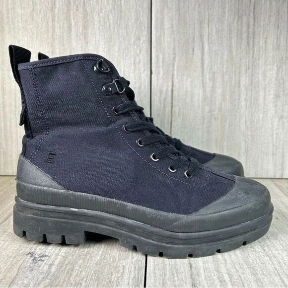 Everlane Utility Canvas Boots Combat Lace Up Platform Shoe Women's Size 6.5 - Picture 1 of 10